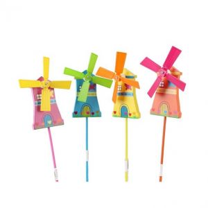 Girouette moulin a vent bois Icare Distribution
