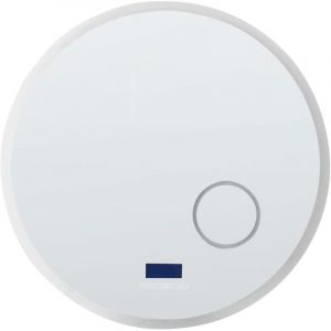 Beliani Miroir de salle de bain LED FIXIN 80 cm 80 cm Avec haut-parleur Bluetooth intégré Argenté