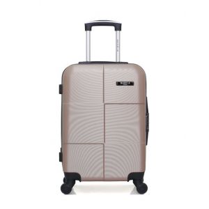 Image de BLUE Valise Cabine ABS MIAMI 4 Roues 55 cm Rose Rose Dore