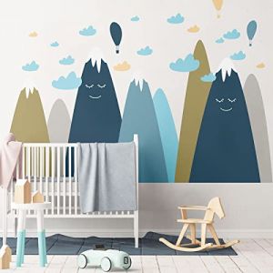 Ambiance Sticker Stickers Enfant Montagnes scandinaves devika 100 x 150 cm