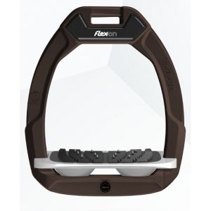 Étriers de sécurité d’équitation Incliné Grip Marron/Gris/Gris Flex-On Safe-On