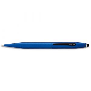 Cross Tech2 Stylo Bille + Stylet Bleu Métallique
