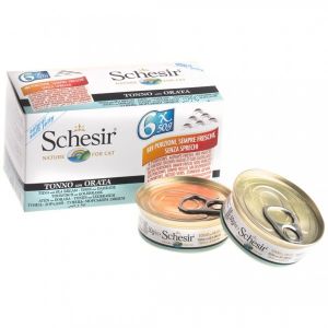 Schesir Chat - thon et daurade en gelée - 6 x 50g