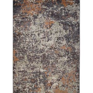The Deco Factory LUCANO CAMO - Tapis en polyester recyclé motif abstrait bourgogne 160x230