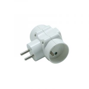 Triplite murale à 2 prises 16A + 1 prise 6A, blanc