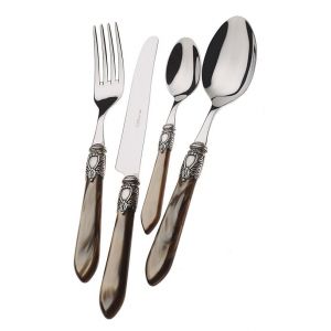 Bugatti OXBOM-S3250 Oxford Ménagère de 24 Pièces Service de Table Acier/ABS Vison 39 x 27 x 5 cm