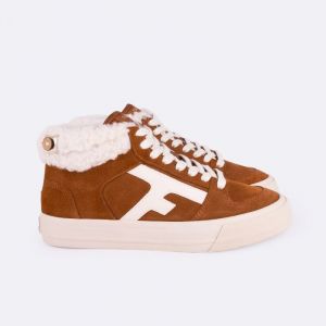 Faguo Tennis suède et coton recyclé Walnut MID