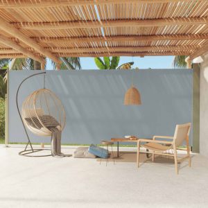 VidaXL Auvent latéral rétractable de patio 220x600 cm Gris