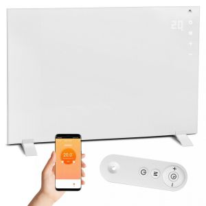 Maclean Panneau de chauffage infrarouge - 720W IR -Minuterie - Thermostat - Tuya Contrôle WiFi - Radiateur - 120x60cm – blanc