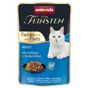 Animonda Vom Feinsten Adult Nourriture Humide pour Chats Adultes Fines avec Filets, volaille + Filet de goberge, 18 x 85 g