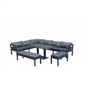 Image de Delorm Design Florida - Salon de jardin gris 12 places