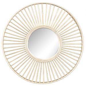 Deko and Co Miroir rotin naturel - D.49 cm