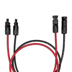 Offgridtec Câble d'extension solaire PV vers fiche PV 6 mm², 2 m, rouge/noir