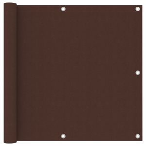 Écran de balcon brise pare vue protection confidentialité 90 x 600 cm tissu oxford marron 02_0010246