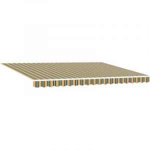 VidaXL Tissu de remplacement pour auvent 4,5x3,5 m vert et jaune
