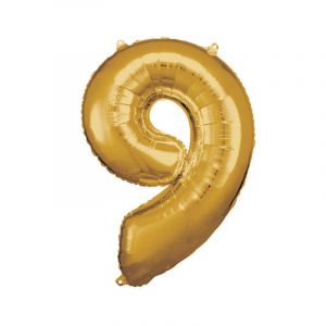 Amscan Ballon G&eacute;ant H&eacute;lium - Or - Chiffre 9