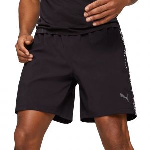 Puma Short tissé thermocollé 18 cm tricoté Homme, Noir, S