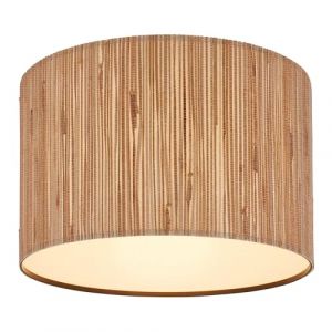 Briloner - Slama lampe de plafond, abat-jour en jonc de mer, style boho, douille E27, naturel, &Oslash;35 x 28 cm