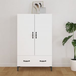 VidaXL Buffet Blanc 70x31x115 cm Bois d'ingénierie Blanc