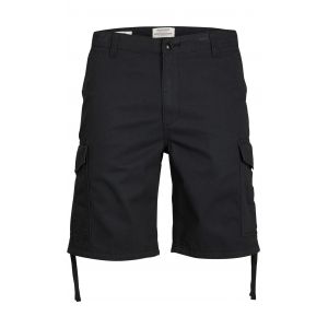 Jack & Jones Short + Marley Grande Taille coton noir