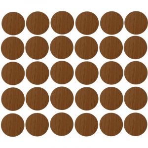 Cyclingcolors 30x Cache vis adhésif autocollant diamètre 20mm bouchon trou meuble table chaise maison, bois marron noix