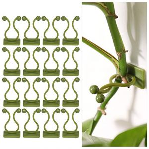 100Pcs Clip de Support pour Plantes Grimpantes Clips de Plante Auto-adhésif Clip de Fixation Murale Vigne Vert Fixateur Mural