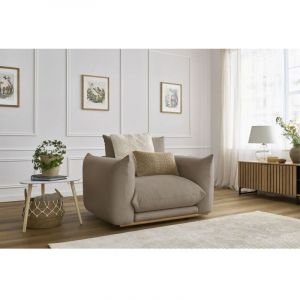 Image de Bobochic Fauteuil & pouf Fauteuil ultra moelleux ernest Taupe - Taupe