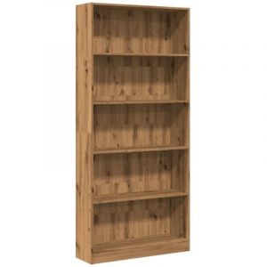VidaXL Biblioth&egrave;que Ch&ecirc;ne Artisanal 80x24x176 Cm Bois D'ing&eacute;nierie