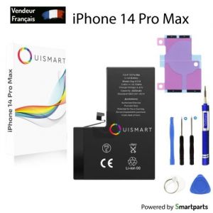 Batterie pour iPhone 14 Pro Max - OUISMART - 4323 mAh - Lithium Ion - 3,7 V