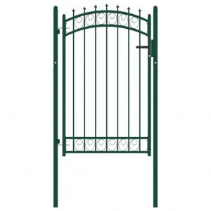 VidaXL Portail de clôture avec pointes Acier 100x150 cm Vert