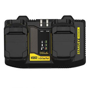 Stanley - Double chargeur Lithium-Ion 18V 4h en simultané, Gamme Fatmax V20 - tmax SFMCB24-QW