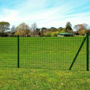 VidaXL Clôture Euro Vert Acier 25x1,7 m