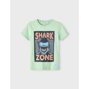 name it T-shirt manches courtes Vert Citron - Taille 8 ans