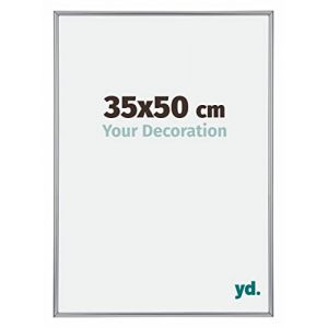 Image de Yd. - Your Decoration - 35x50 cm - Cadres Photos en Plastique Avec Verre Plexiglas - Excellente Qualité -Argent - Cadre Decoration Murale - Annecy.