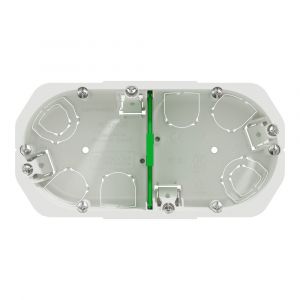 Schneider Electric Bo&icirc;te d'encastrement cloison s&egrave;che 2 postes P50 D67 Multifix