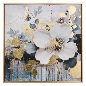 Toile imprimée encadrée Jiho bleu