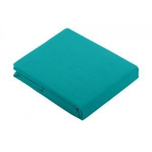 Drap plat coton supérieur (180 cm) Confort Bleu canard