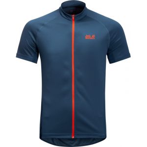 Jack Wolfskin Tourer Maillot &agrave; fermeture &eacute;clair Homme, bleu L Maillots route
