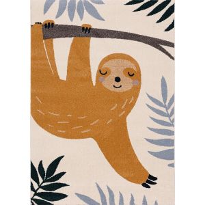 Tapis chambre d'enfant Yellow Tipi Happy Sloth Rug