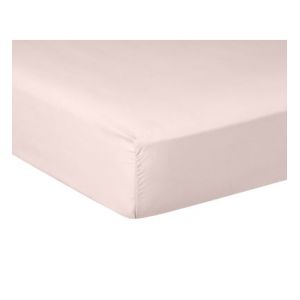 Drouault DRAP HOUSSE Pure White Percale Lavée Light green Rose