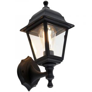 Qazqa Capital - led Dimmable Applique murale variateur inclus - 1 lumière - l 15 cm - Noir - Classique/Antique - éclairage extérieur - Garage / cellier