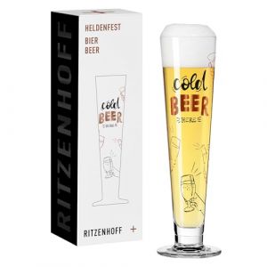 Ritzenhoff & Breker 1011016 Verre &agrave; bi&egrave;re 330 ml &ndash; S&eacute;rie Heldenfest &ndash; Motif n&deg; 16 rond et multicolore &ndash; Fabriqu&eacute; en Allemagne