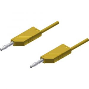 Image de SKS Hirschmann Cordon de mesure 934066103 [ Banane mâle 4 mm - Banane mâle 4 mm] jaune 2 m 1 pc(s)