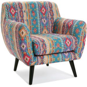 Image de Wellindal Fauteuil cosy multicolore ethnique MALIK