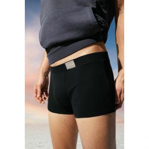 Lot de 4 boxer homme noir en coton