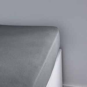 Today Drap housse Essential - 90 x 190+25 cm - 1 personne - 100% Coton jersey - Acier