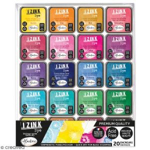 Aladine Encreur Izink Quick Dry, Multicolore, 3 x 3 cm