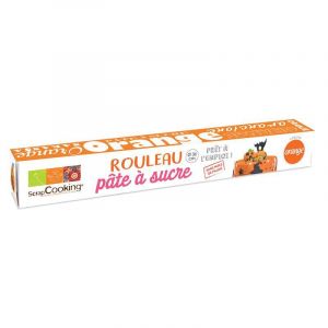 Scrapcooking Rouleau de Pâte à Sucre Orange Prêt à l'Emploi 430 g