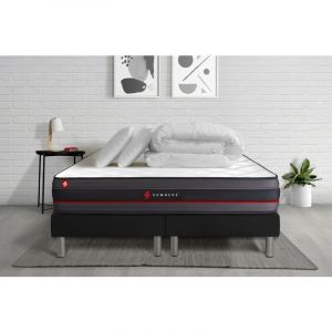 Pack matelas 200x200 double sommiers oreiller couette