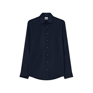 Seidensticker Herren Business Hemd Shaped Fit &ndash; B&uuml;gelfreies Chemise, Bleu (Dunkelblau 119), 41 Homme